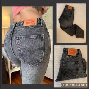 Levi’s Vintage Black Acid Wash 512 Mom Jeans